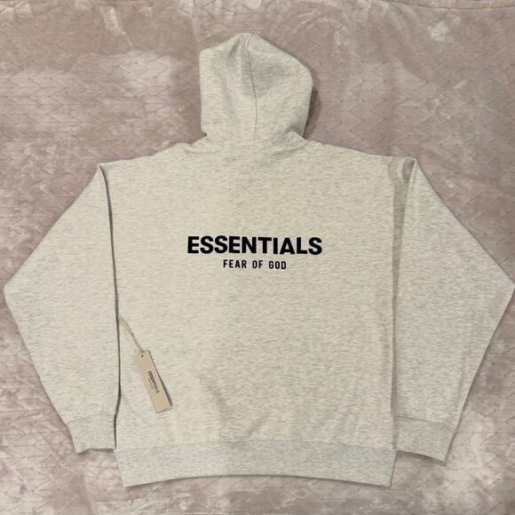 Fear of God Essentials Relaxed Hoodie (FW22) “Light Oatmeal” Men’s XL - Picture 1 of 9